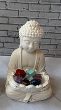 Bouddha et les pierres des 7 chakras